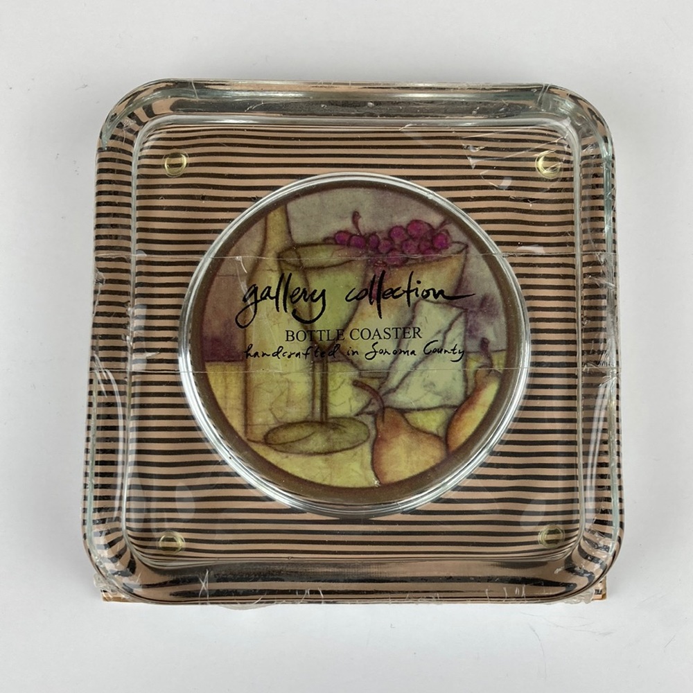 Clay Company The Gallery Collection Wine Coaster Sonoma County 5” x 5” New